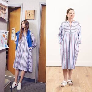 KULE the bradshaw dress - light blue L $398